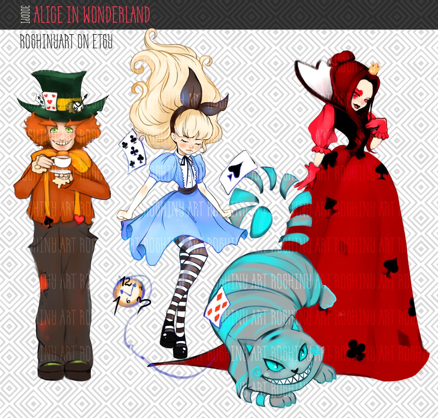 Alice In Wonderland Characters Clipart Instant Download Png Etsy Alice In Wonderland Characters Clipart Instant Download Png Etsy