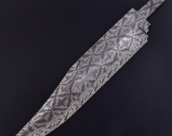 Hand Forged Mosaic Damascus Steel Blank Blade: DIY Knife Making