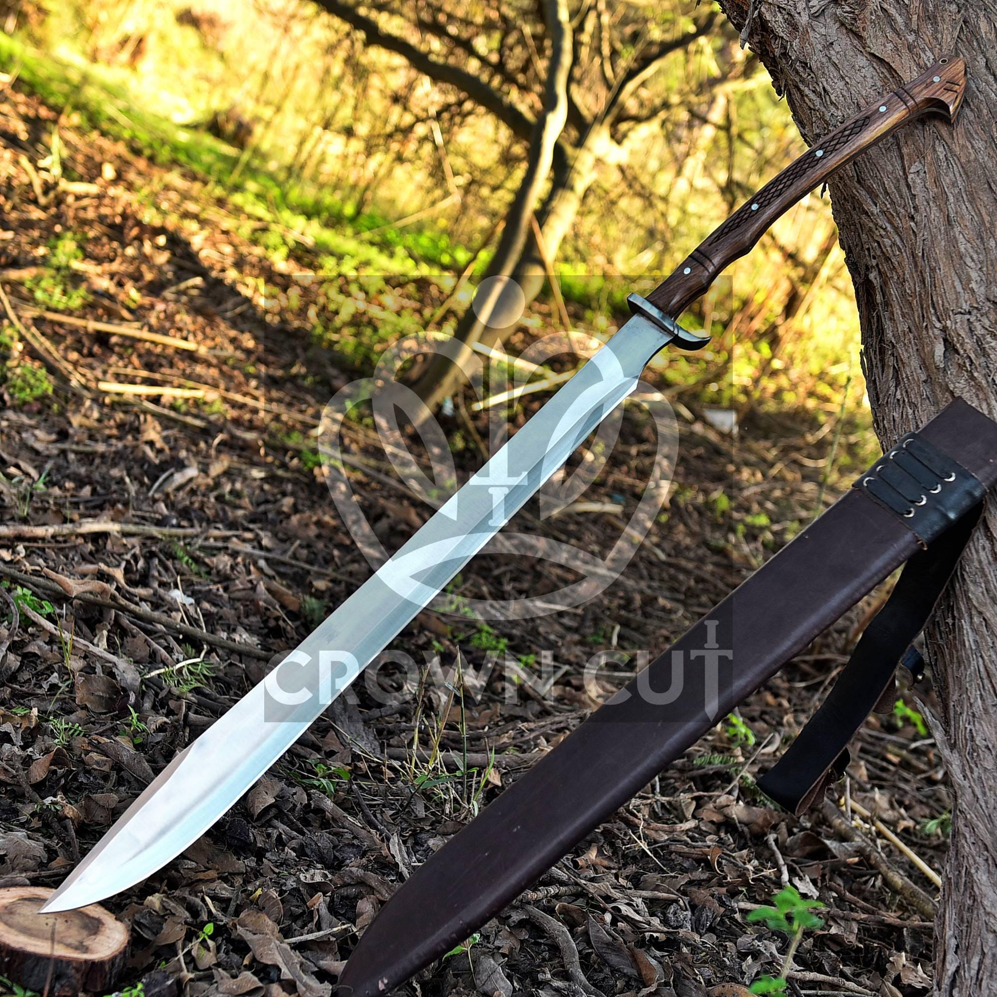 Ancient Handmade Viking Ultimate Sword Hunting Outdoor, Tactical Survival Forest Machete Tool Birthday Gift for Men & Women Anniversary Gift