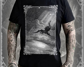 Paradise Lost T-Shirt - Plate XII | Gustave Doré | Lucifer Satan's Fall Occult Devil Gothic Clothing