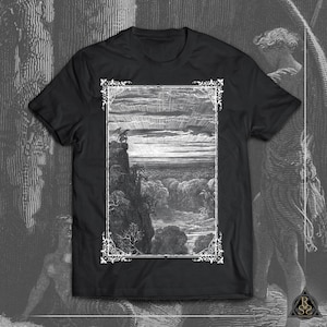 Paradise Lost T-Shirt - Plate XIV | Gustave Doré / John Milton | Classic Woodcut Engraving | Occult Illustration Art Clothing Tee Longsleeve