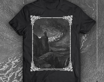 Gustave Doré T-Shirt - The Lustful | The Divine Comedy Engraving | Demonic Occult Iconography Gothic Tee Longsleeve