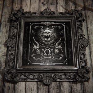The Human Frame Fine Art Print  | Roman Letter Omega Symbol Victorian Dark Academia Okkult Skull Decor Bone Illustration Gothic Interiors