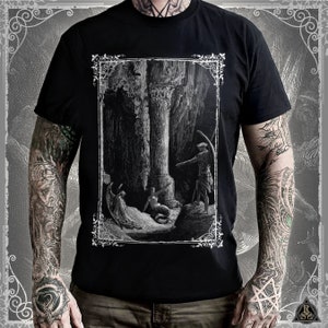Paradise Lost T-Shirt - Plate VIII | Gustave Doré / John Milton | 9 Circles of Hell / Gothic Gift Idea / Occultism Apparel Longsleeve Tee