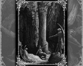 Gustave Doré Paradise Lost Print – Lucifer, Satan, Gothic Wall Art