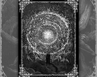 Gustave Doré - The Empyrean Fine Art Print | The Divine Comedy | Occult Gothic Poster Wall Art Decor