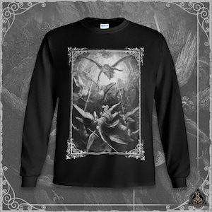 Paradise Lost T-Shirt - Plate I  | Gustave Doré | Gothic Angels Demons Clothing Gothic Tee Longsleeve