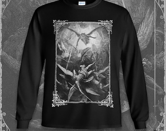 Paradise Lost T-Shirt - Plate I  | Gustave Doré | Gothic Angels Demons Clothing Gothic Tee Longsleeve