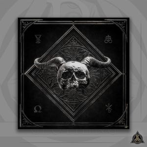 The Devil's Enigma Fine Art Print  | Leviathan Cross 666 Satanist Symbolism Dark Gothic Skull Home Decor Anti Religion Antichrist Poster