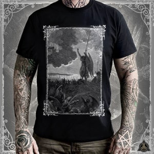 Paradise Lost T-Shirt - Plate III  | Gustave Doré / John Milton Poetry Literature | Classic 19th Century Baroque Dark Gothic Fashion Apparel