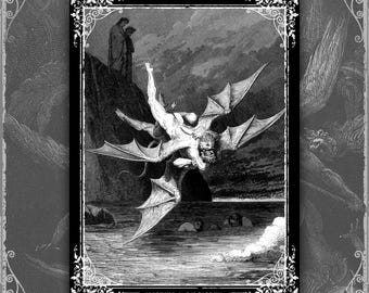 Lucifer - King of Hell by Gustave Dore, Dante's Inferno, the Devil