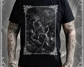 Paradise Lost T-Shirt - Plate XI | Gustave Doré / John Milton | Dark Occult Gothic Illustration Tee