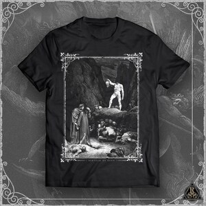 Gustave Doré T-Shirt - Bertram De Born | The Divine Comedy Dante's Inferno | Gothic Horror Clothes Tee