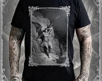 Paradise Lost T-Shirt - Plate XIII | Gustave Doré John Milton | Satanism Lucifer Occult Gothic Clothing