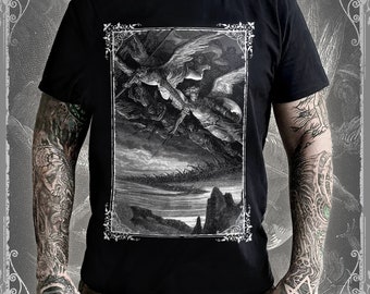 Paradise Lost T-Shirt - Plate IV  | Gustave Doré / John Milton | Gothic Apparel Angel Longsleeve Tee