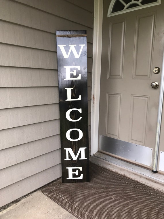 Welcome Porch Board Porch Decor Welcome Sign Home Decor Rustic Etsy