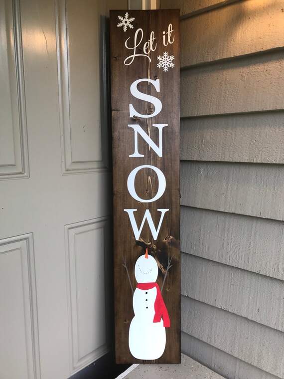 WINTER PORCH SIGN/Let it Snow Porch Sign/Winter Decor/Snow | Etsy