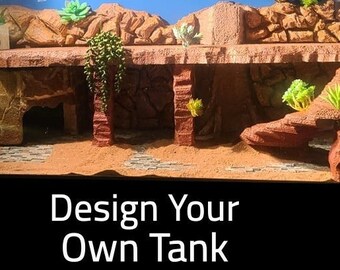 Custom Carved Reptile Hide and Back Walls, Roughly 2"s Thick,  Reptile Terrarium, Perfect Reptile Basking Platform & Caves, 100% Handmade