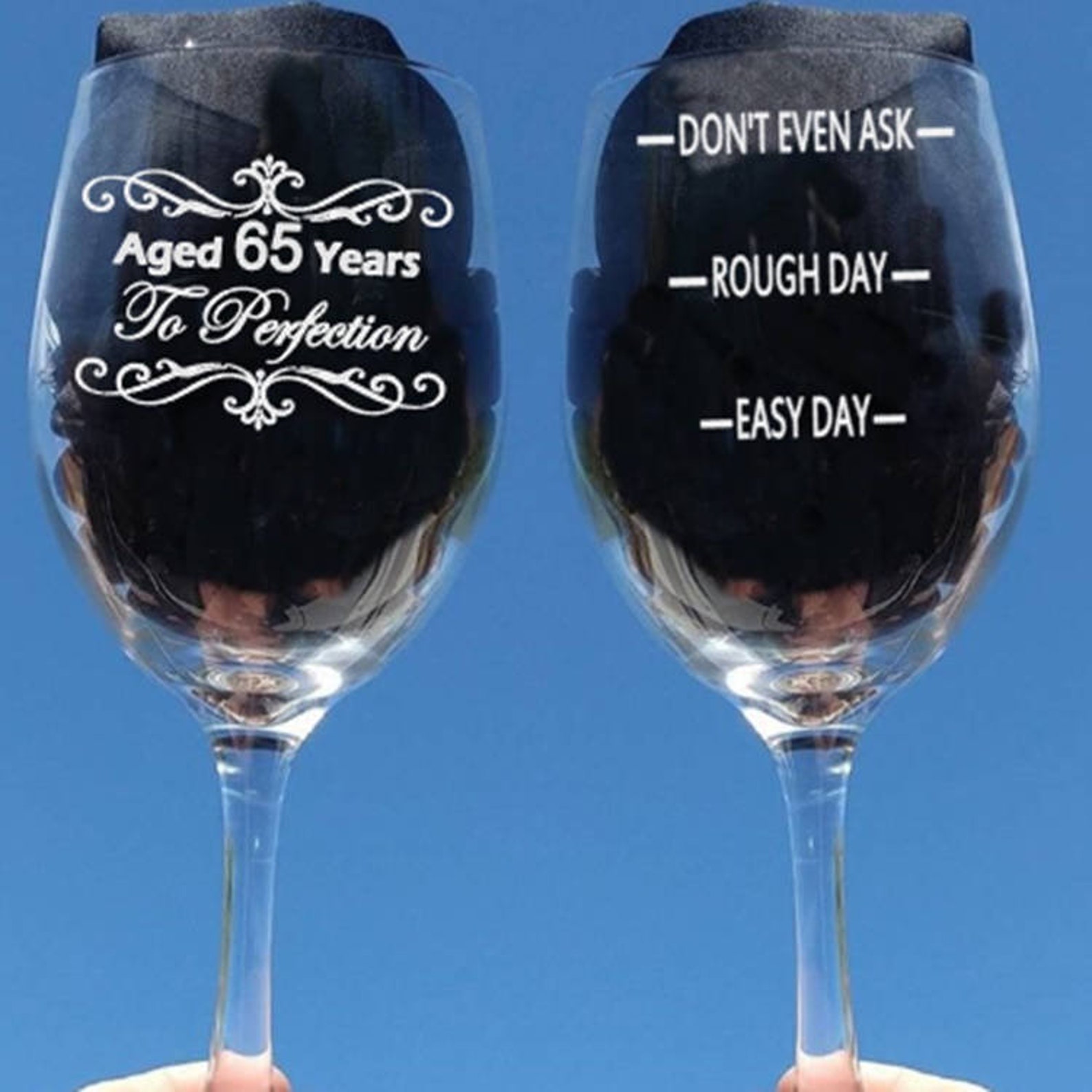 Etched Birthday Wine Glass Gifts for Women 65th Birthday Etsy