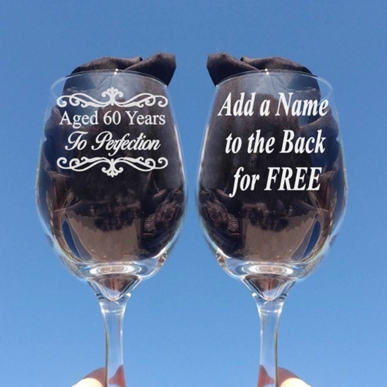 Etched Birthday Wine Glass Gifts for Women 60th Birthday Etsy