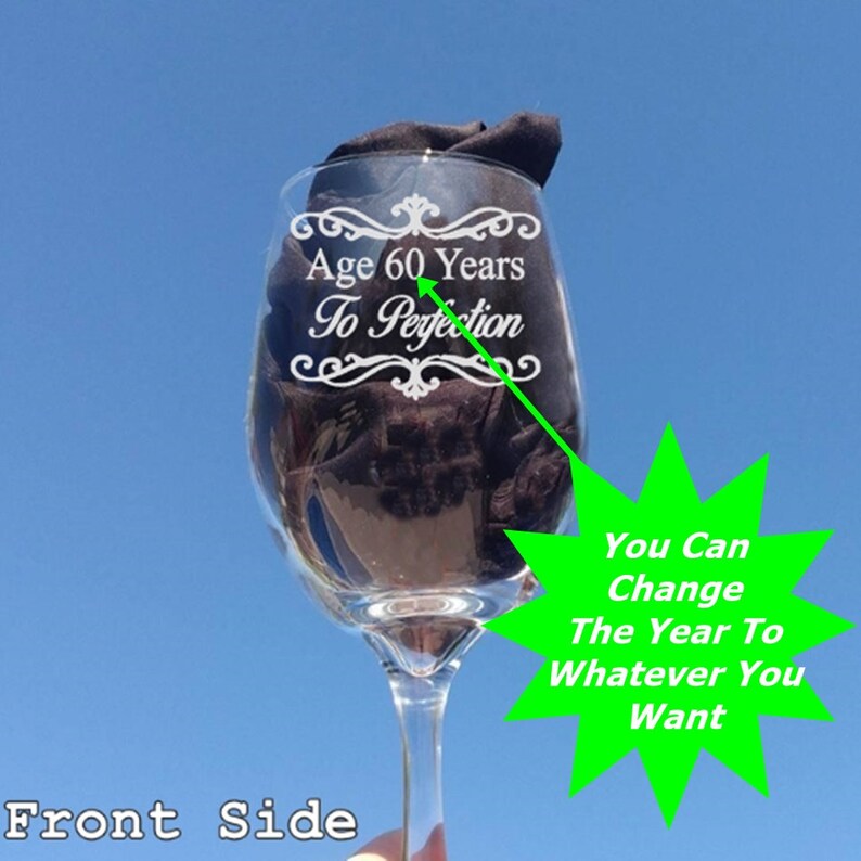 Etched Birthday Wine Glass Gifts for Women 60th Birthday Etsy