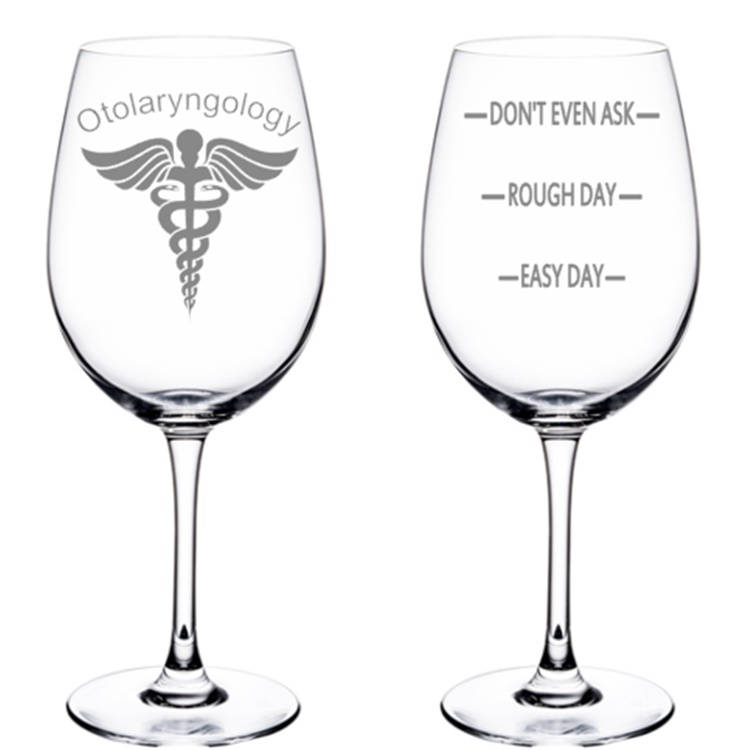 Etched Otolaryngology Wine Glass Doctor Gift Doctor Wine Etsy