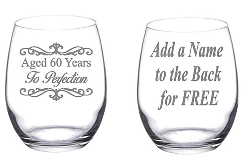 Etched Birthday Wine Glass Gifts for Women 60th Birthday Etsy