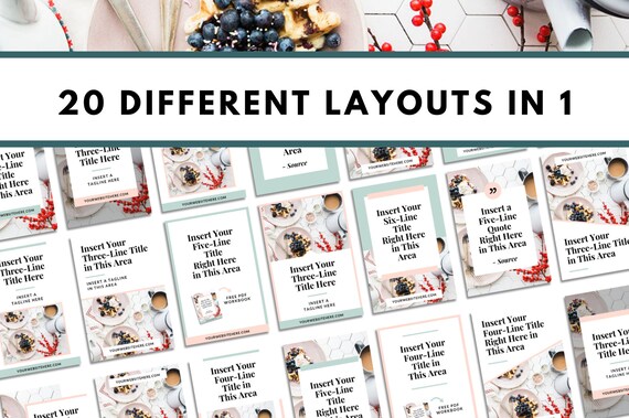 Pinterest Template Pinterest Pin Templates For Canva Canva Etsy