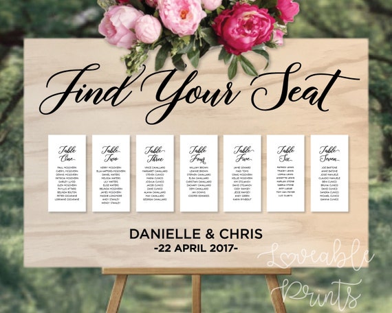 Wooden Seating Chart