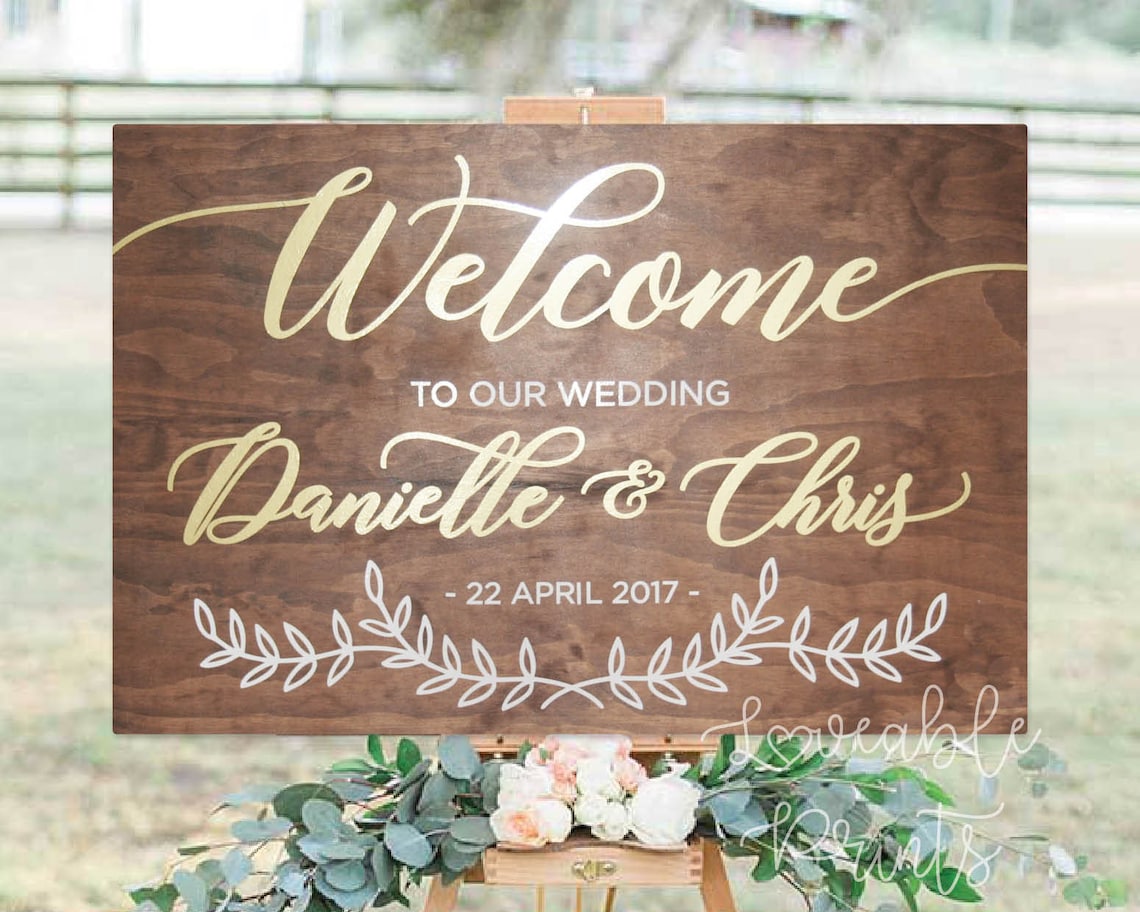 Wedding Sign Gold Wedding Sign Wood Signs Etsy Australia