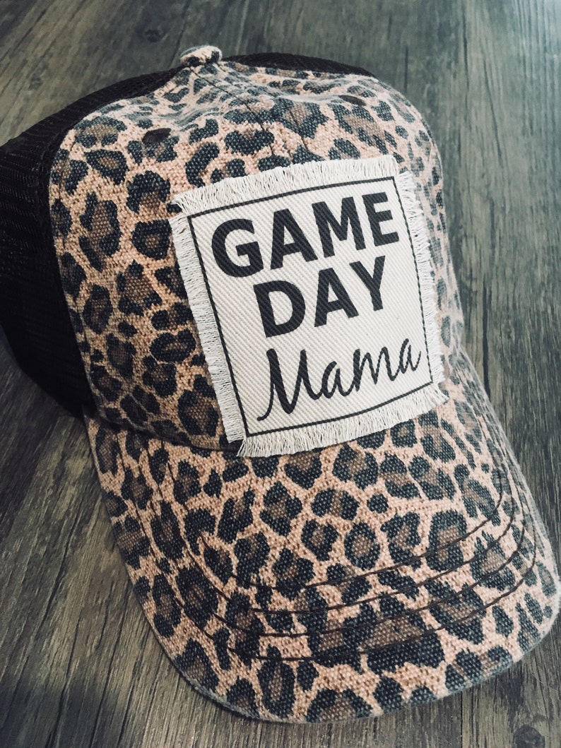 Custom Patch Football Mama Sports Mom Patch Hat Patch Game Day Mama Leopard Trucker Hat Mom Hat Craft Supplies Tools Paper Party Kids Kromasol Com