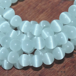 15.5&quot; 8mm Selenite Smooth round Beads, white Gemstone Beads, selenite beads, Beautiful smooth round beads,