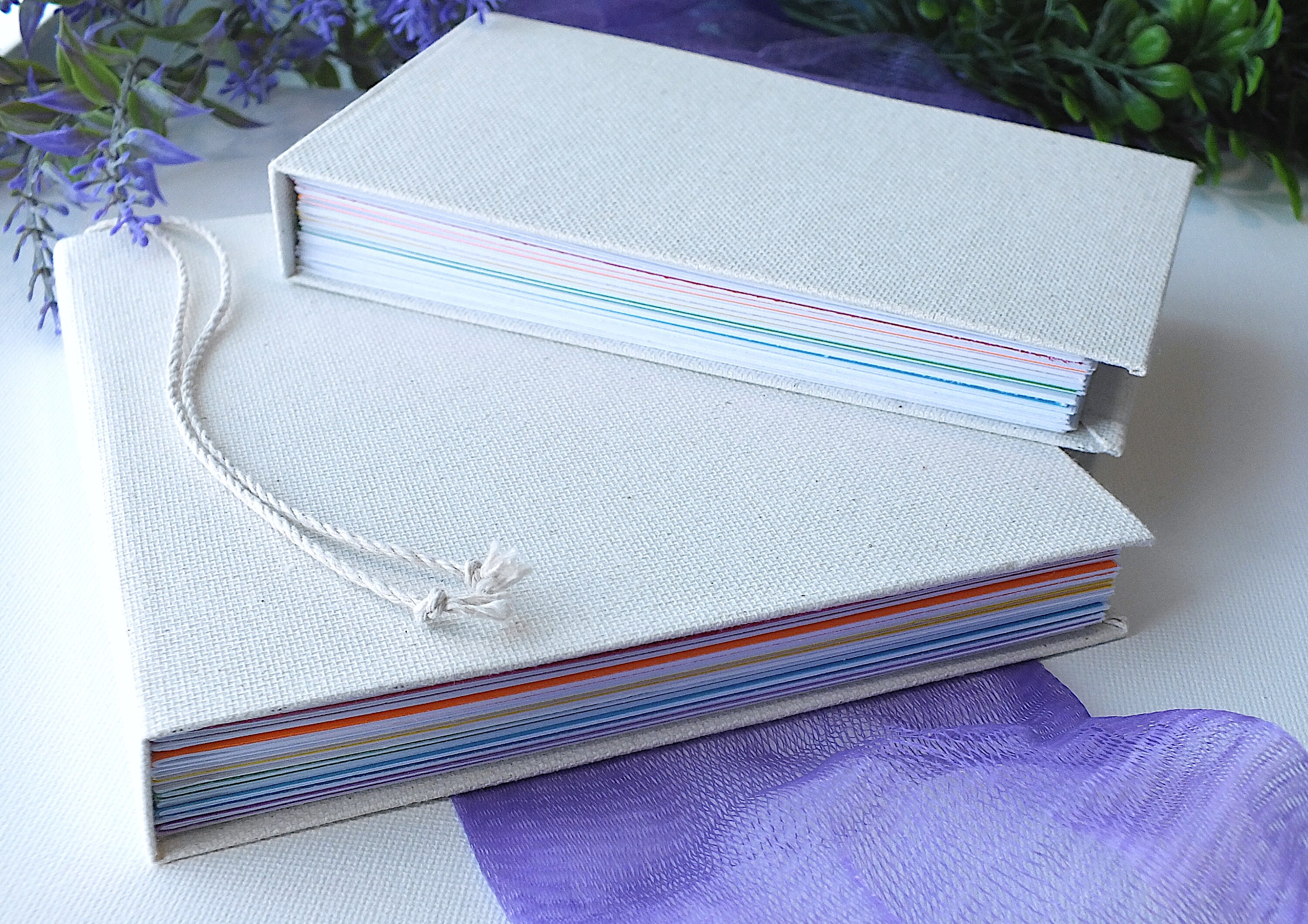 Canvas Covered 2pc Hardcover Journal Set Etsy