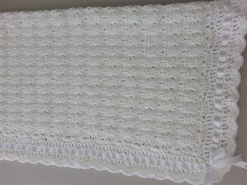 Crochet Baby Blanket Christening Afghan Handmade Crochet Etsy Australia