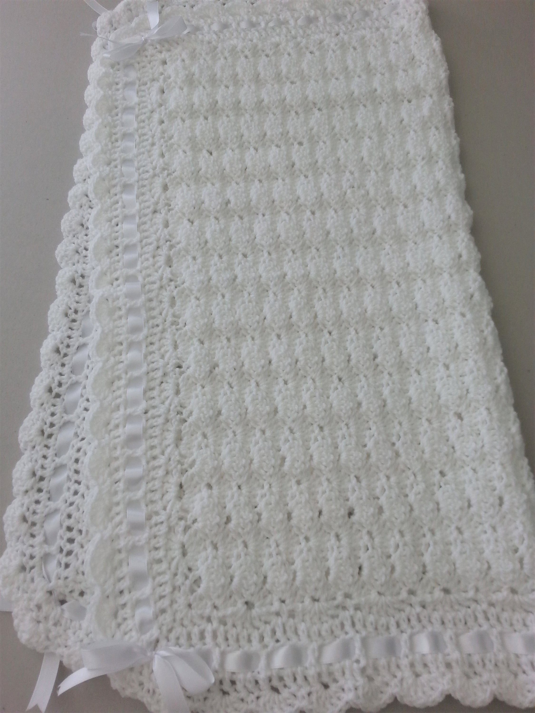 Crochet Baby Blanket Christening Afghan Handmade Crochet Etsy
