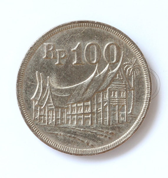 Ein Vintage Indonesischen Munzen 100 Rupien 1973 Indonesische Etsy