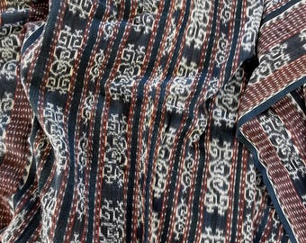 Vintage Savu Handwoven Ikat Textile, Indonesian Ceremonial Cloth, Handmade Traditional Ikat Fabric, Ethnic Wall Hanging, Bohemian Decor