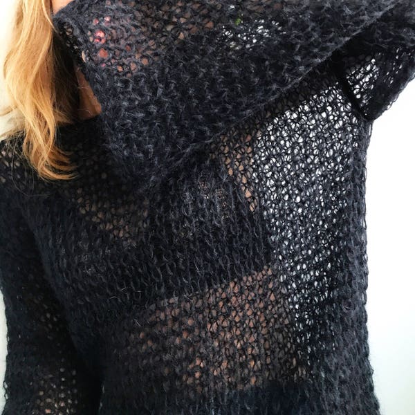 Loose Knit Sweater Etsy