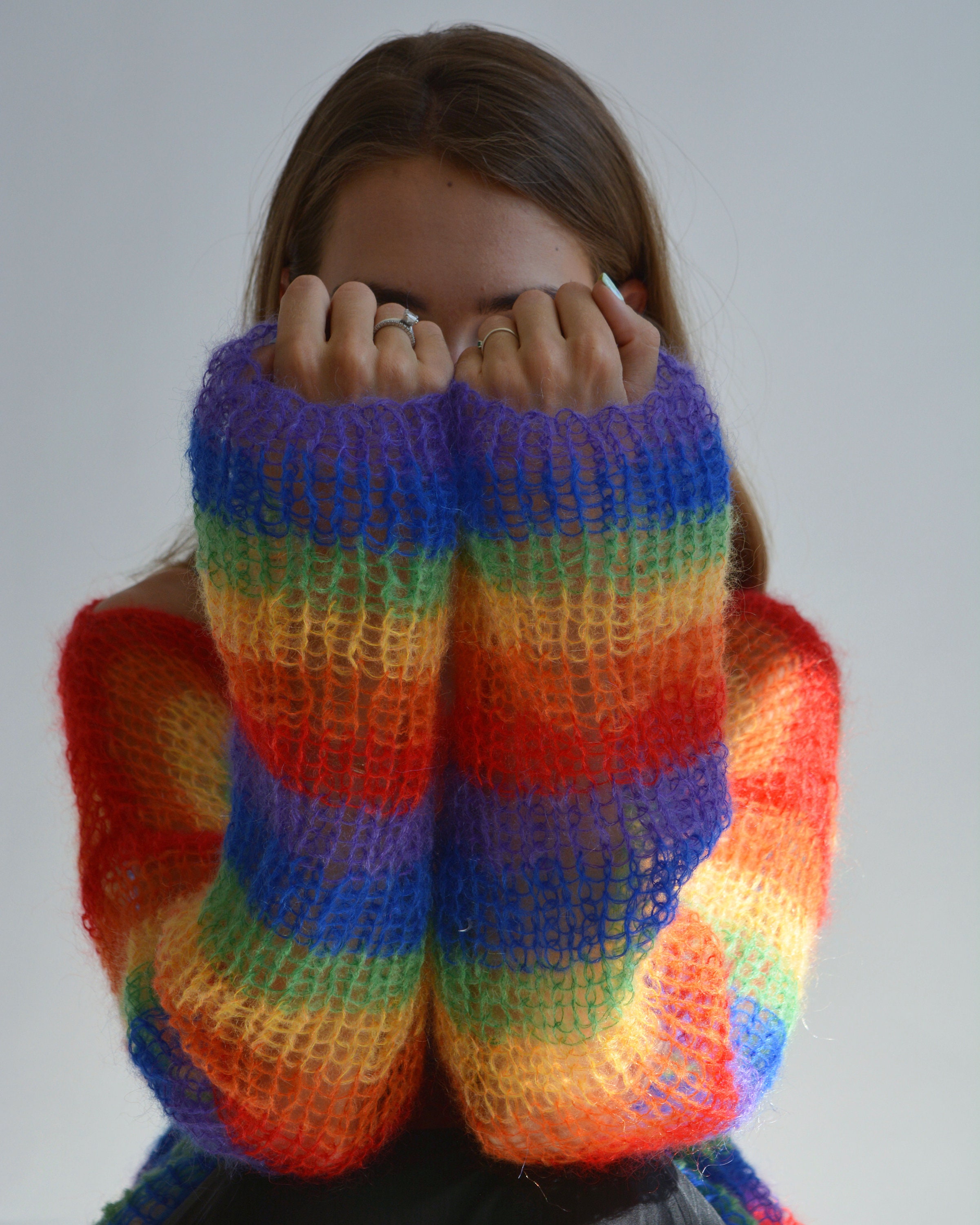 ［Jieda］ 22AW MOHAIR RAINBOW KNIT Jieda］ 22AW MOHAIR RAINBOW KNIT