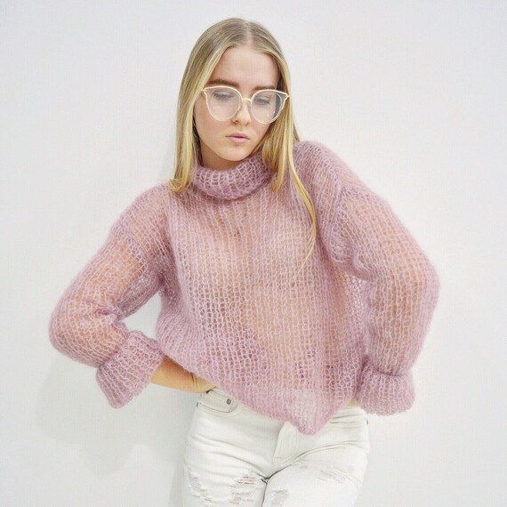 ニット+セーター Lochie - 1980&#39;s melange mix mohair pink knit Ribbed Mohair Sweater | Authentic & Vintage | ReSee