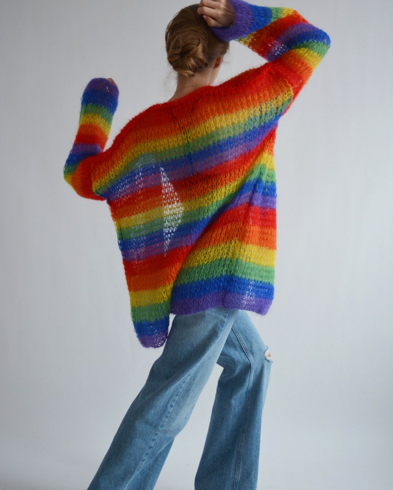 Rainbow Loose Cardigan