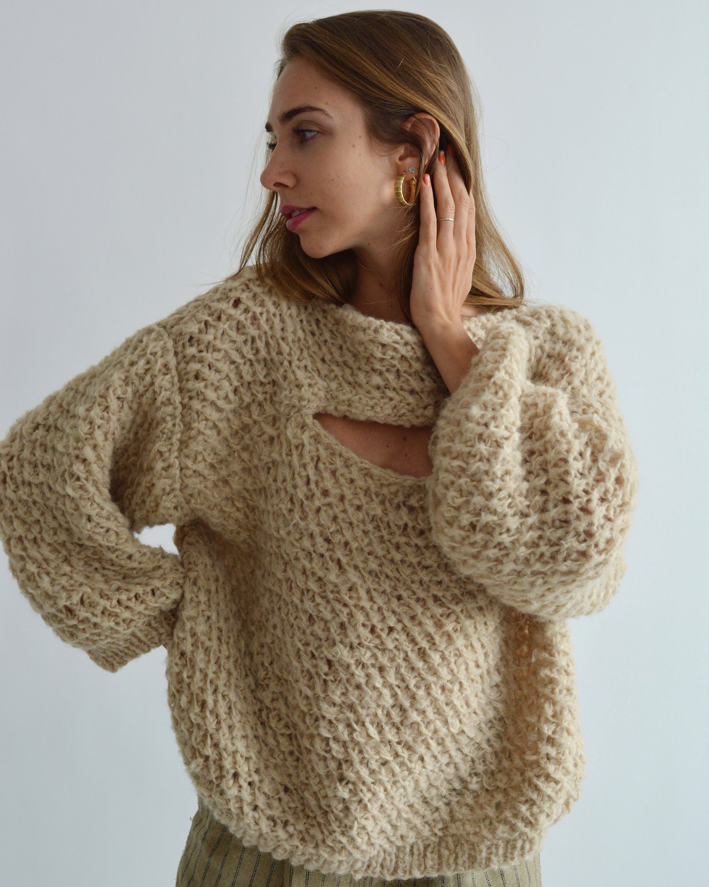 送料無料特集 | 激安の新品・型落ち・アウトレット Beige Alpaca Sweater Extravagant Soft Sweater Sexy Thick トップス