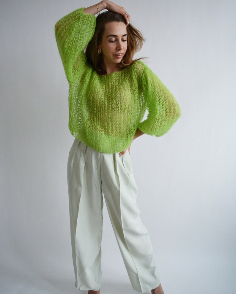 lime green jumper ladies