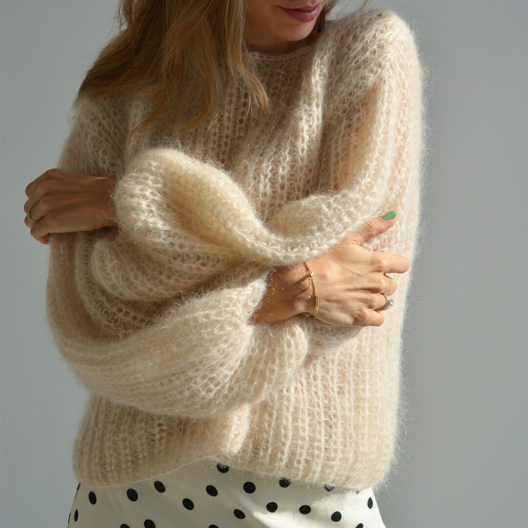 LENO HAND KNITTED SWEATER SAND BEIGE