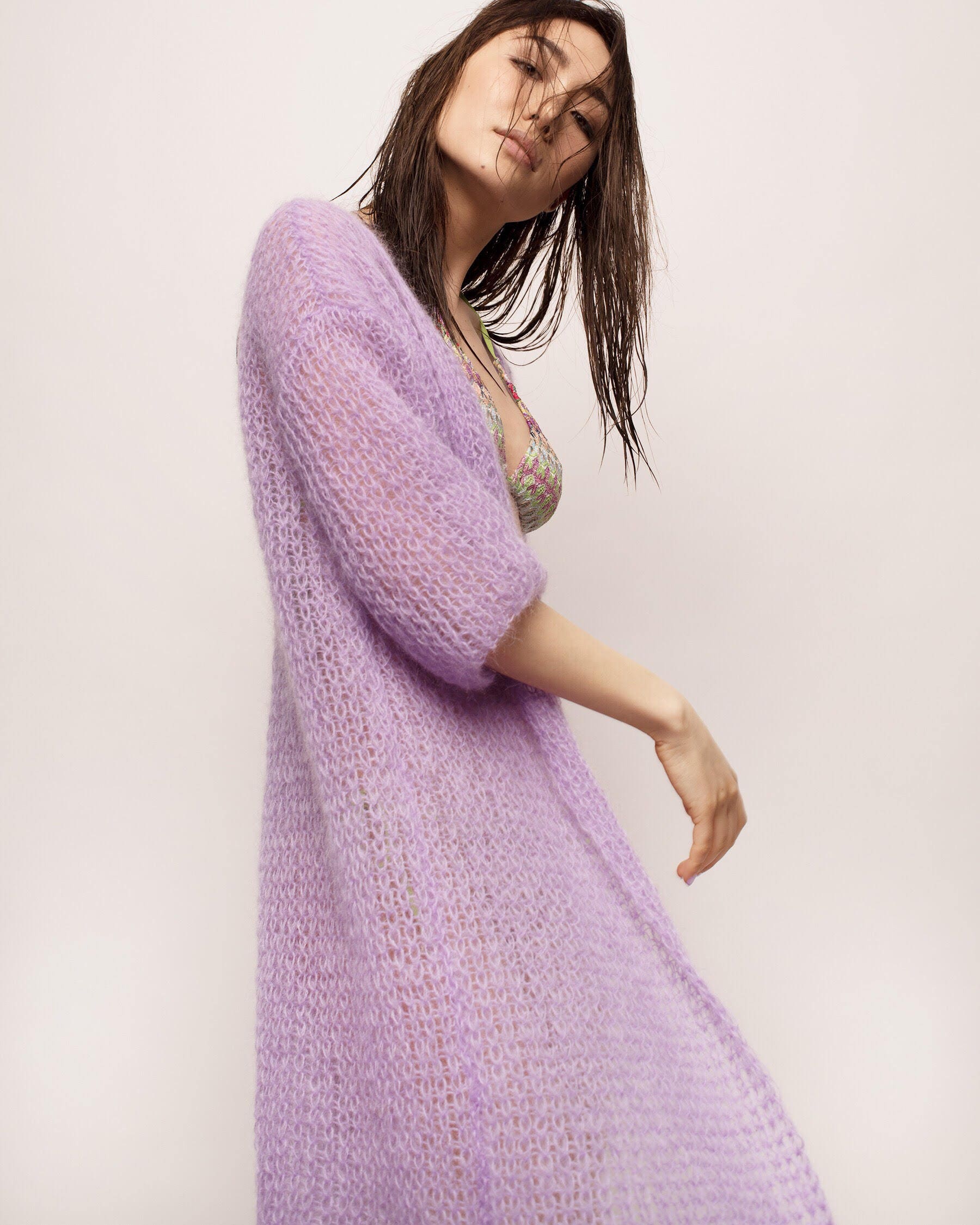 【にオススメ】 JOHN LAWRENCE SULLIVAN - littlebig mohair knit purpleの通販 by