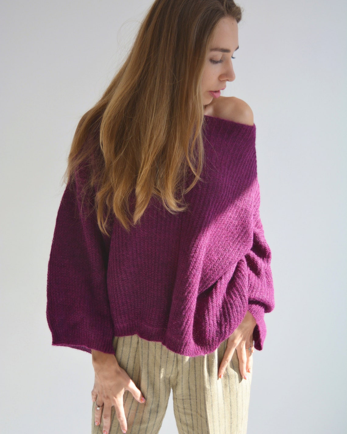 deep plum sweater