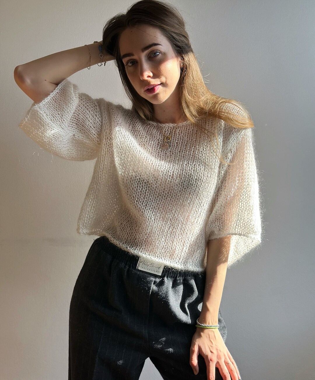 ニット/セーター perverze Double Mohair Cropped Tops 中古・古着通販】PERVERZE (パーバーズ) 23ss Double Mohair Cropped
