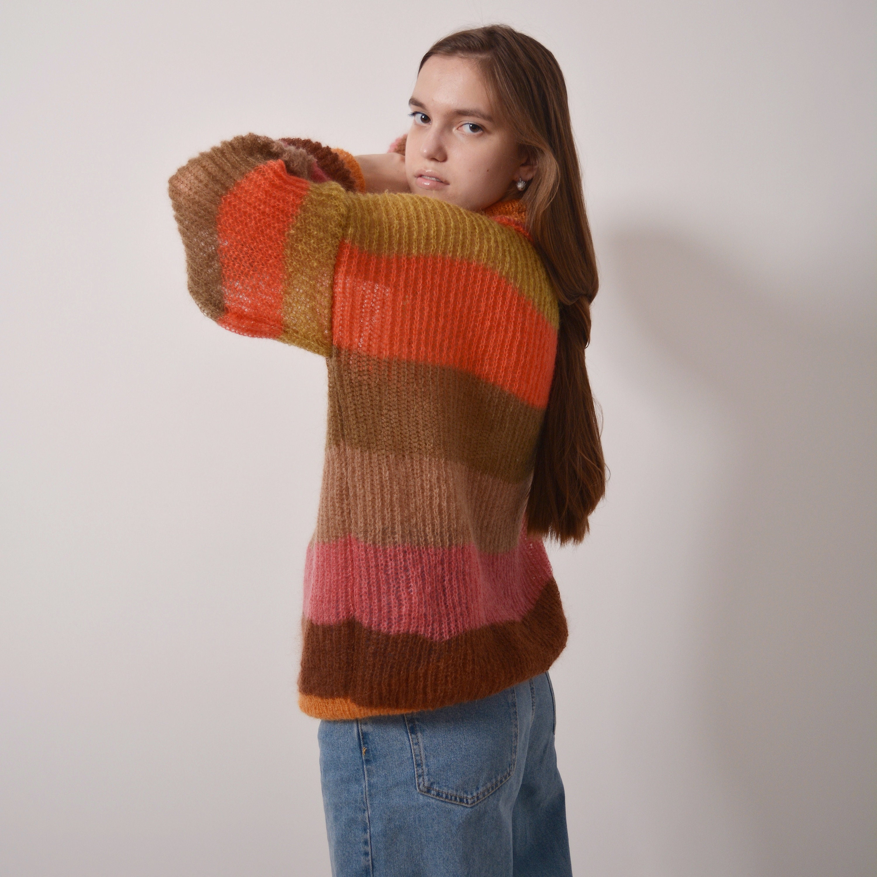 [送料込] Zeebra Over-fit Mohair Knit ★ UNISEX (4Color) Zeebra Over-fit Mohair Knit - KIXI | 60% - Asian Fashion