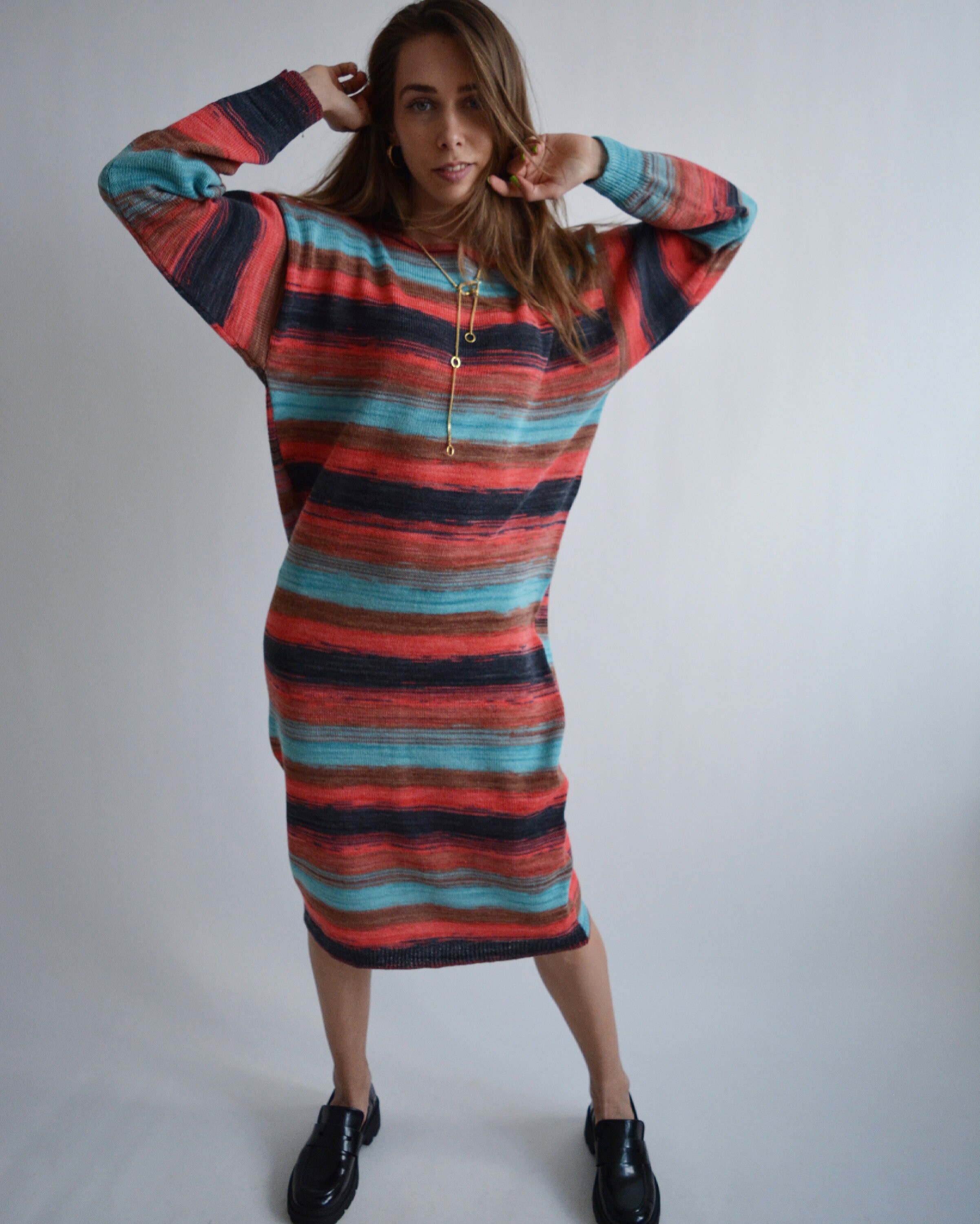 fitted lace wedding dress Stripe Cardigan Sweater Dress – New York & Company