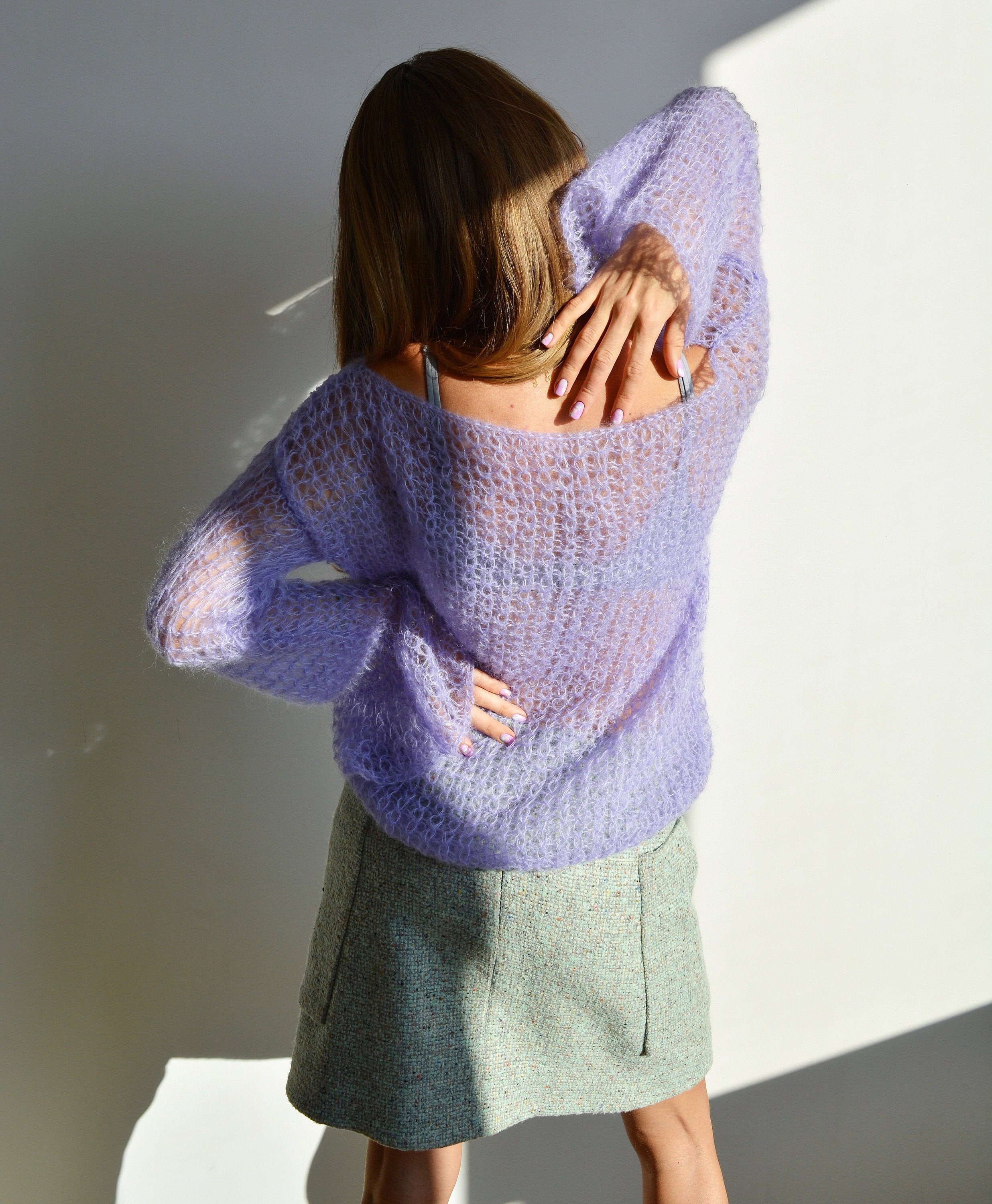 amachi. Gradation Knit(Green×Purple) www.keburros.com